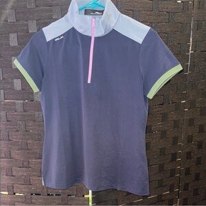 Ralph Lauren Blue Short Sleeve Tee with Athletic Flair